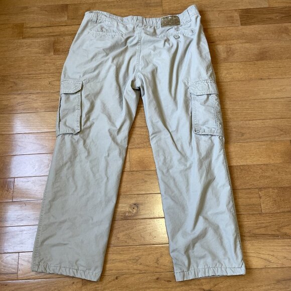 Smith's Workwear Fleece Lined Pants Mens 38X28.5 Beige Cargo Utility Outdoor - Picture 9 of 9